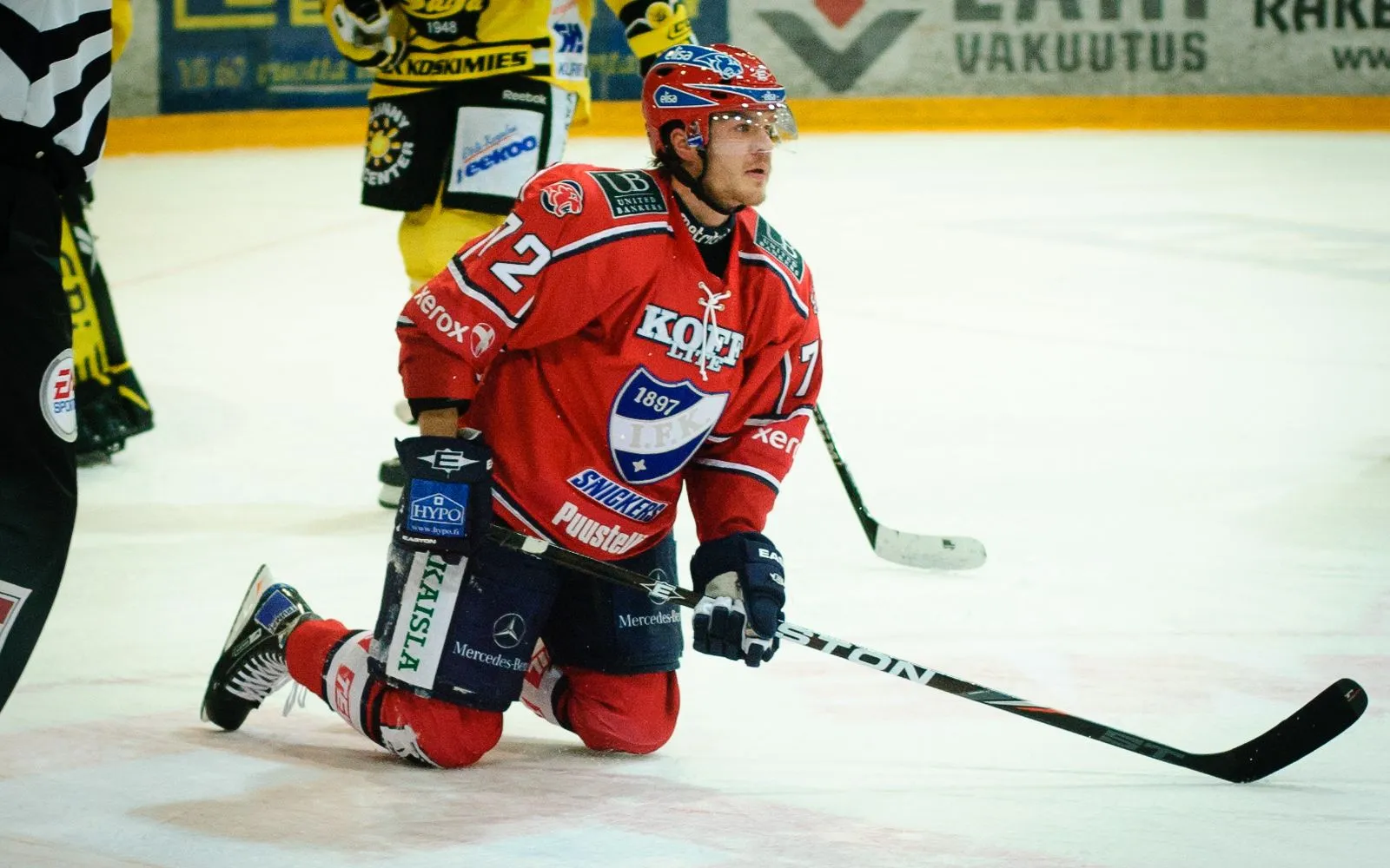 HIFK:n Siim Liivik SaiPaa vastaan Lappeenrannassa 2010. Kuva: Tuomas Vitikainen / Wikimedia Commons, CC BY-SA 3.0