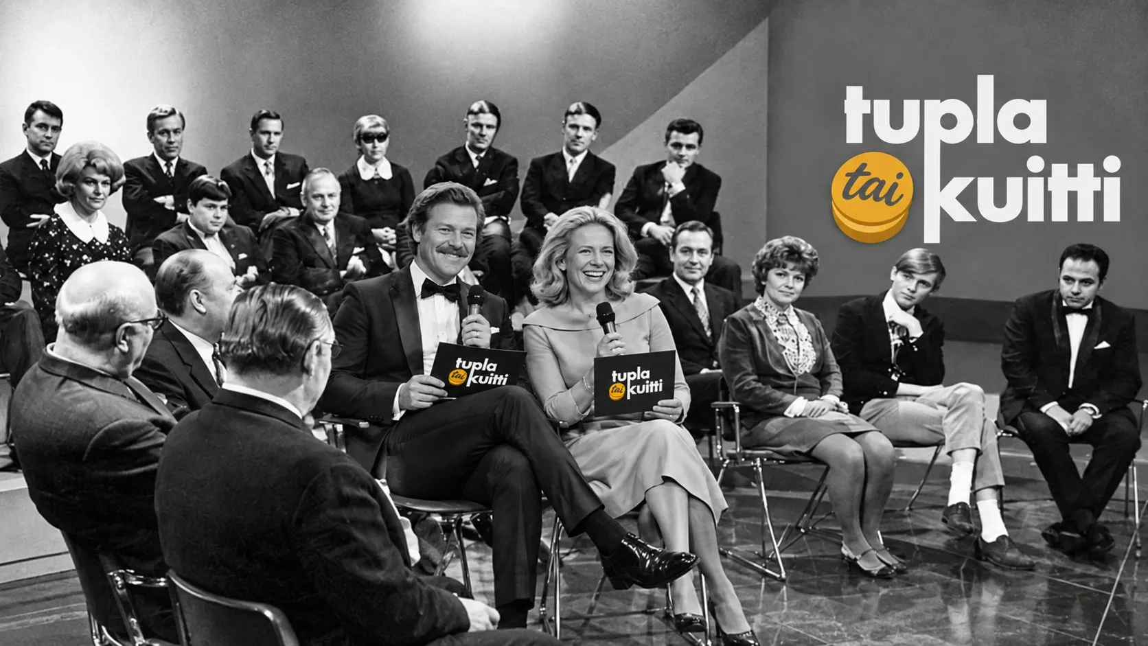 Mikko ja Laura Tupla tai kuitti -studiossa
